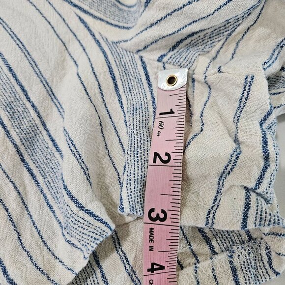 Disney Stitch Women's 1X Striped Shorts Relaxed Fit Drawstring Waist Blue White - Picture 4 of 10